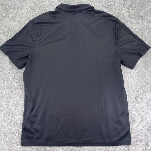 Nike Dri Fit Golf Polo Shirt Mens XL Black Stripe Performance Sweat Wicking - Picture 8 of 12